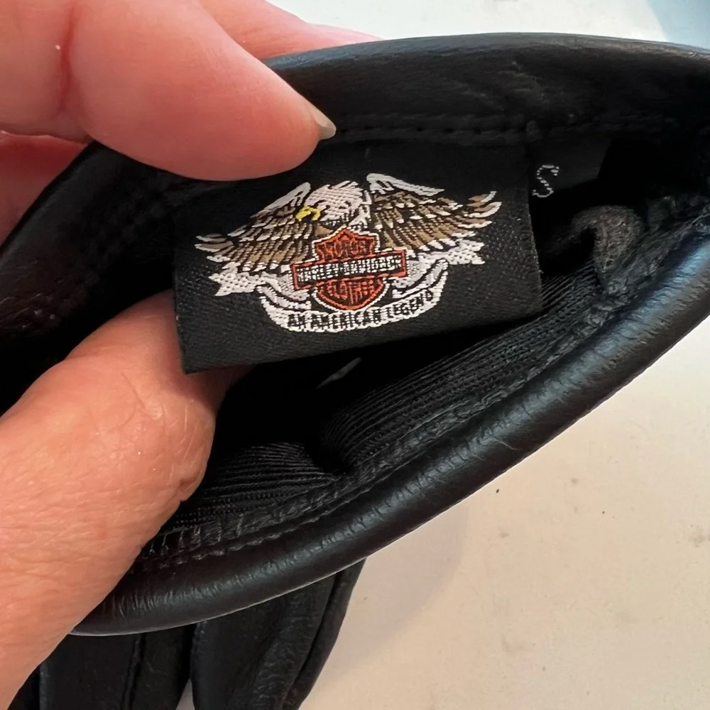 Harley-Davidson Black Leather Riding Gloves